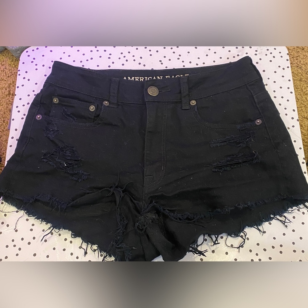American Eagle high rise festival jean shorts